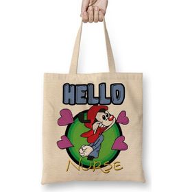 Baskı Dükkanı Hellooooo Nurse Bez Kadın Günlük Çanta