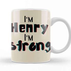 Baskı Dükkanı Henry Name Custom Design Gift Baby Gift For Him Kupa