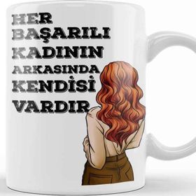 Baskı Dükkanı Her Kadın Başarılıdır Komik Kupa