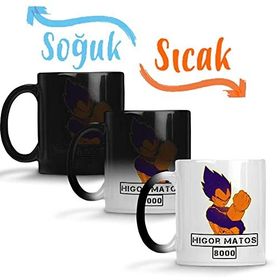 Baskı Dükkanı Higor Matos Vegeta Sihirli Porselen Kupa