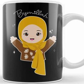 Baskı Dükkanı Hijab Girl Say Bismillah 01 Kupa