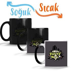 Baskı Dükkanı Hip Hop Müzik 2 Sihirli Porselen Kupa