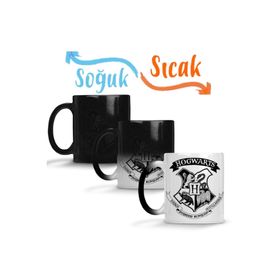 Baskı Dükkanı Hogwarts 02 Sihirli Porselen Kupa