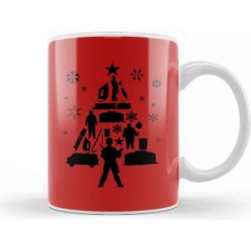 Baskı Dükkanı Home Alone Christmas Tree Silhouette Kupa