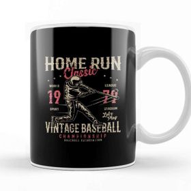 Baskı Dükkanı Home Run Vintage Baseball Championship Kupa