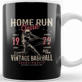 Baskı Dükkanı Home Run Vintage Baseball Championship Kupa