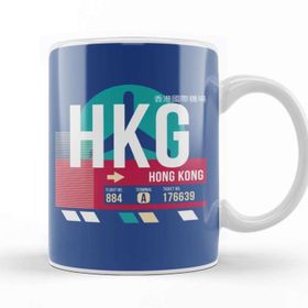 Baskı Dükkanı Hong Kong Hkg Airport Code Baggage Tag Kupa