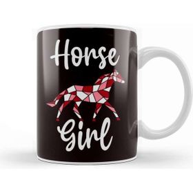 Baskı Dükkanı Horse Girl Faceted Horse Equestrian Sport Dressage Cowgirl Kupa