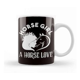 Baskı Dükkanı Horse Girl Love Equestrian Sport Horses Riding Saddle Stable Kupa