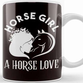Baskı Dükkanı Horse Girl Love Equestrian Sport Horses Riding Saddle Stable Kupa