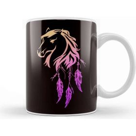 Baskı Dükkanı Horse Head Dream Catcher Horseshoe Equestrian Sport Stable Kupa