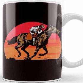 Baskı Dükkanı Horse Riding Racing Equestrian Sport Saddle Rider Horses Fan Kupa