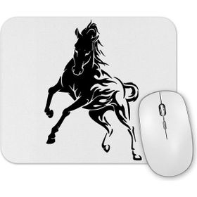 Baskı Dükkanı Horse Tattoo 4 Preto Mouse Pad