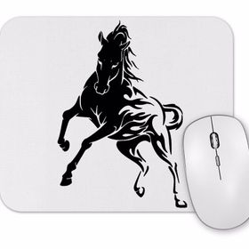 Baskı Dükkanı Horse Tattoo 4 Preto Mouse Pad
