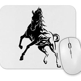 Baskı Dükkanı Horse Tattoo 4 Preto Mouse Pad