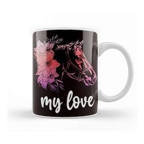 Baskı Dükkanı Horses My Love Horse Fan Stable Horseshoe Saddle Dressage Kupa