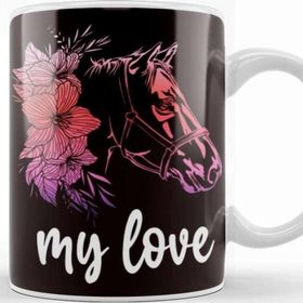 Baskı Dükkanı Horses My Love Horse Fan Stable Horseshoe Saddle Dressage Kupa