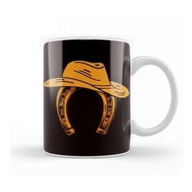 Baskı Dükkanı Horseshoe Cowboy Hat Horse Riding Equestrian Sport Saddle Kupa
