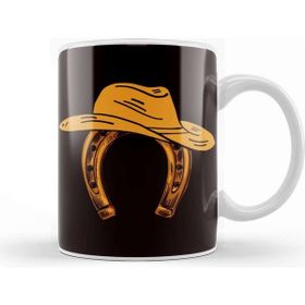 Baskı Dükkanı Horseshoe Cowboy Hat Horse Riding Equestrian Sport Saddle Kupa