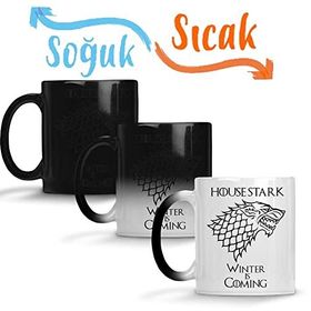 Baskı Dükkanı House Stark is Coming Sihirli Porselen Kupa
