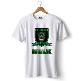 Baskı Dükkanı Hulk Beyaz Unisex Tişört