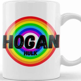 Baskı Dükkanı Hulk Hogan Vintage Retro Rainbow Style Warriors Design Wrestlers Gift Kupa