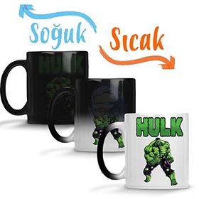 Baskı Dükkanı Hulk Yeşil Dev Sihirli Porselen Kupa