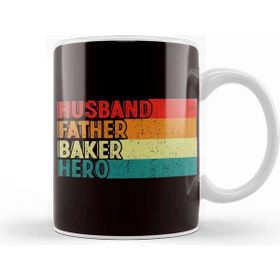 Baskı Dükkanı Husband Father Baker Hero Bakery Bread Dad Daddy Papa Poppa Kupa