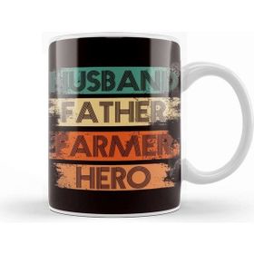 Baskı Dükkanı Husband Father Farmer Hero Farming Dad Daddy Stepdad Poppa Kupa