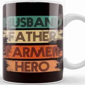 Baskı Dükkanı Husband Father Farmer Hero Farming Dad Daddy Stepdad Poppa Kupa
