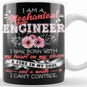 Baskı Dükkanı I Am A Mechanical Engineer I Was Born With Kupa