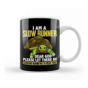 Baskı Dükkanı I Am A Slow Runner Funny Turtle Running Joke Kupa