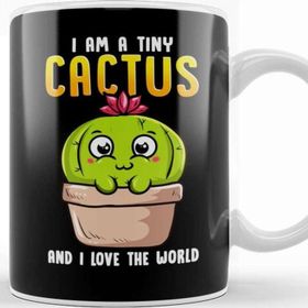 Baskı Dükkanı I Am A Tiny Cactus And I Love The World Cute Baby Kupa