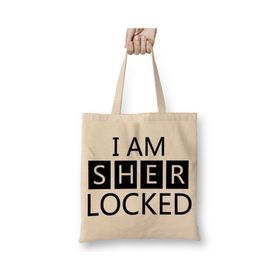 Baskı Dükkanı I Am Sher Locked Sherlock Holmes Gun Bez Kadın Günlük Çanta