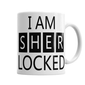 Baskı Dükkanı I am Sher Locked Sherlock Holmes Gun Sihirli Porselen Kupa