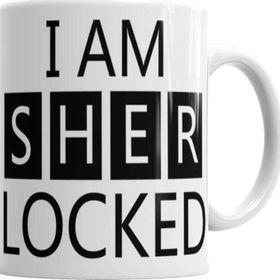 Baskı Dükkanı I am Sher Locked Sherlock Holmes Gun Sihirli Porselen Kupa