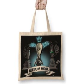 Baskı Dükkanı I Am The Queen Of Shock Wednesday Addams Bez Kadın Günlük Çanta