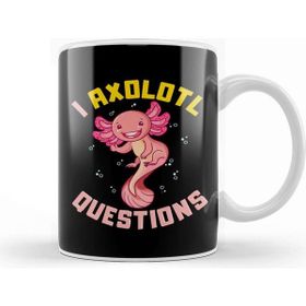 Baskı Dükkanı I Axolotl Questions I Ask A Lot Of Questions Pun Kupa