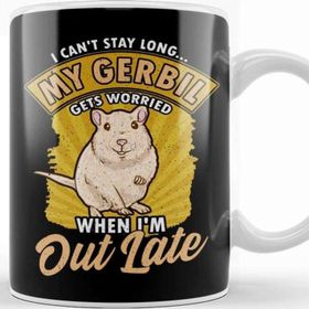 Baskı Dükkanı I Can T Stay Long My Gerbil Gets Worried When Late Kupa