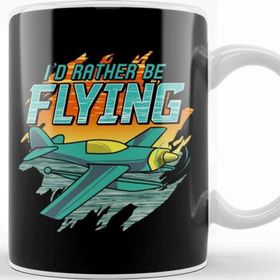 Baskı Dükkanı I D Rather Be Flying Retro Airplane Pilot Aviation Kupa