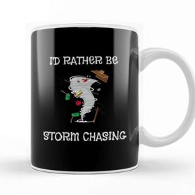 Baskı Dükkanı I D Rather Be Storm Chasing Hurricane Chasers Kupa