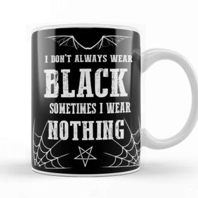 Baskı Dükkanı I Don't Always Wear Black Gothic Batwings Grunge Wiccan Punk Rock Kupa