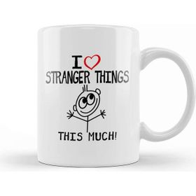 Baskı Dükkanı I Heart Stranger Things This Much Kupa