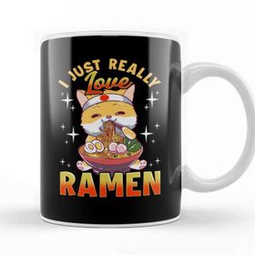 Baskı Dükkanı I Just Really Love Ramen Cat Kawaii Anime Kupa