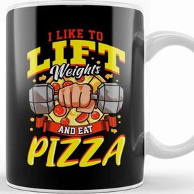 Baskı Dükkanı I Like To Lift Weights And Eat Pizza Bodybuilding Kupa