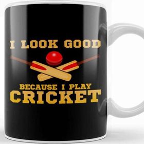 Baskı Dükkanı I Look Good Because I Play Cricket Funny Cricketer Kupa