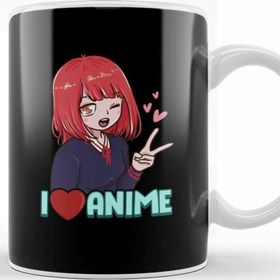 Baskı Dükkanı I Love Anime Cute Japanese Kawaii Anime Girl Kupa