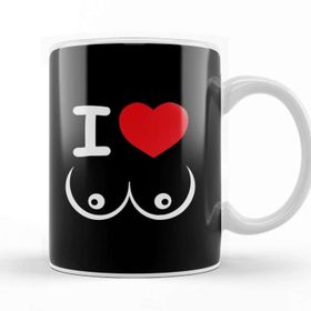 Baskı Dükkanı I Love Boobs Boobies Kupa
