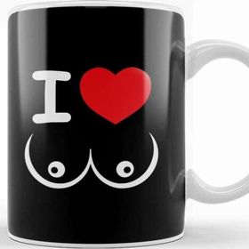 Baskı Dükkanı I Love Boobs Boobies Kupa