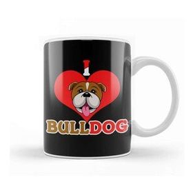 Baskı Dükkanı I Love Bulldog Pop Art Portrait Bouledogue Kupa